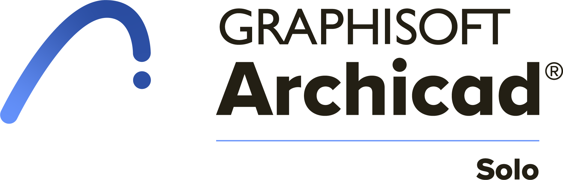 Archicad Solo logo image is to serve as a visual representation of the Archicad Solo brand. It aims to communicate the identity and essence of the software, which is a standalone version of Archicad tailored for individual users or small teams. The logo's design, with its modern and professional appearance, aims to convey reliability, efficiency, and innovation in building information modeling (BIM) software. It serves as a recognizable symbol that users can associate with Archicad Solo and its features, helping to establish brand recognition and trust among architects, designers, and other industry professionals.